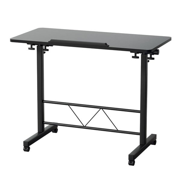Artiss Laptop Desk Table Height Adjustable Wooden Bed Side Tables 80CM Black Carousel 1