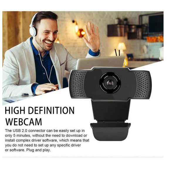Webcam with Mic USB Web Cam Computer PC Camera for Conference Online Teaching Carousel 2