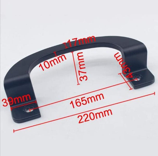 2pcs Black Aluminum Alloy Sliding Door Handle For Balcony Bathroom Kitchen Carousel 5