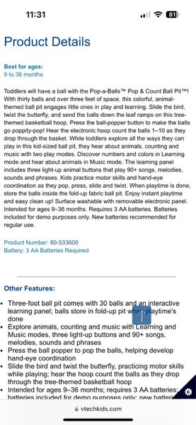 V Tech Pop and Count Ball Pit Carousel 5