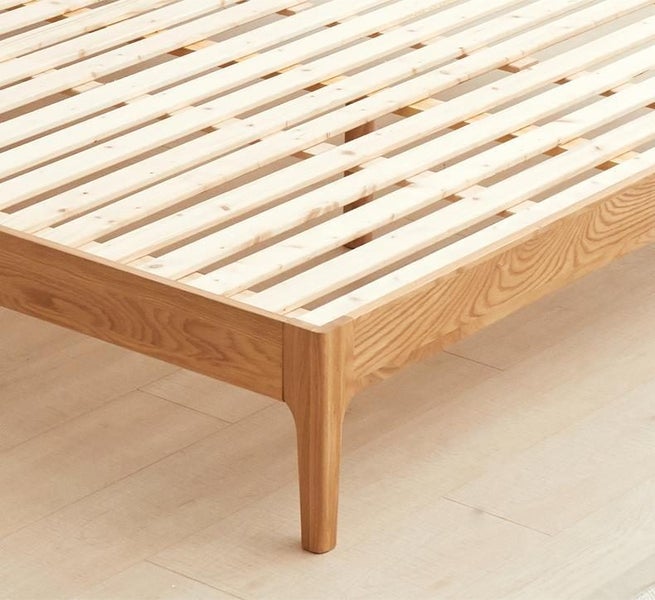 Seattle Natural Solid Oak King Size Bed Frame (Oak Furniture Store) Carousel 5