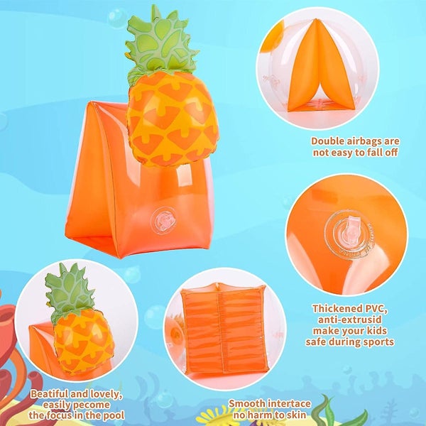 1 Pair Children's Inflatable Armbands Pineapple Water Sleeves Children's Swimm Carousel 2