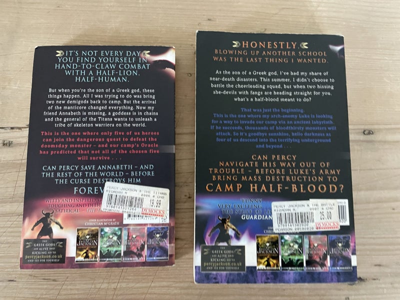 2x Percy Jackson Books By Rick Riordan Bundle - inc. Battle of the Labyrinth Carousel 4