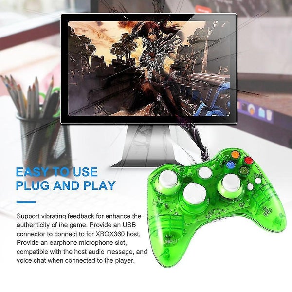 Usb Wired Game Controller For Xbox 360 Joypad Gamepad Joystick With Led Light Carousel 2