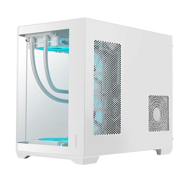 Segotep Lumi 3S Curved Joint Glass MATX Micro Tower Case - White Carousel 10