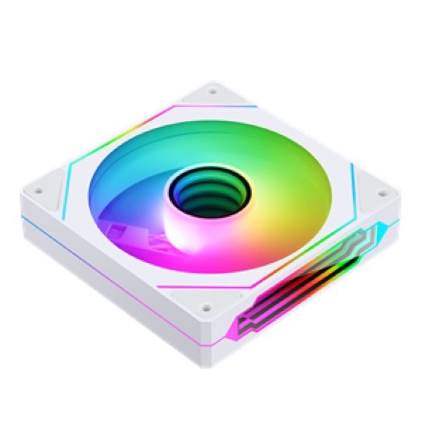 Segotep NR-12 ARGB 120mm Case Fan 4 PIN PWM White Reverse Carousel 1