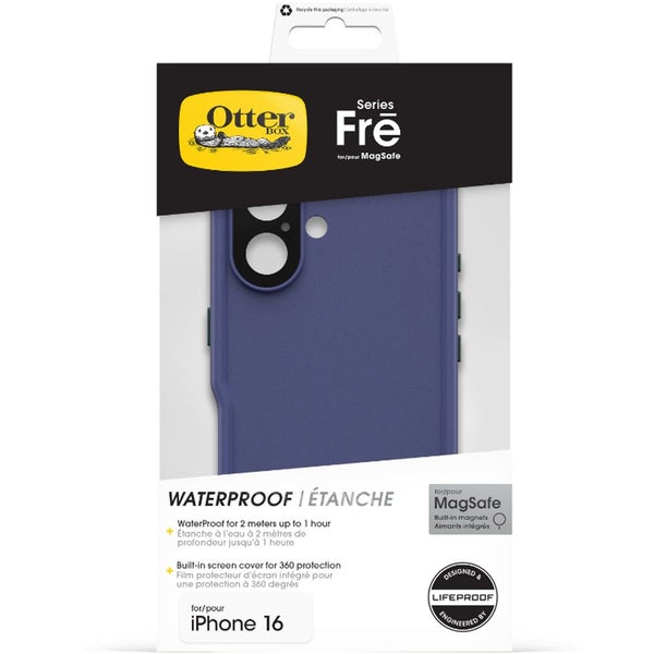 OtterBox Fre MagSafe Waterproof Case for iPhone 16 - Purple Carousel 3