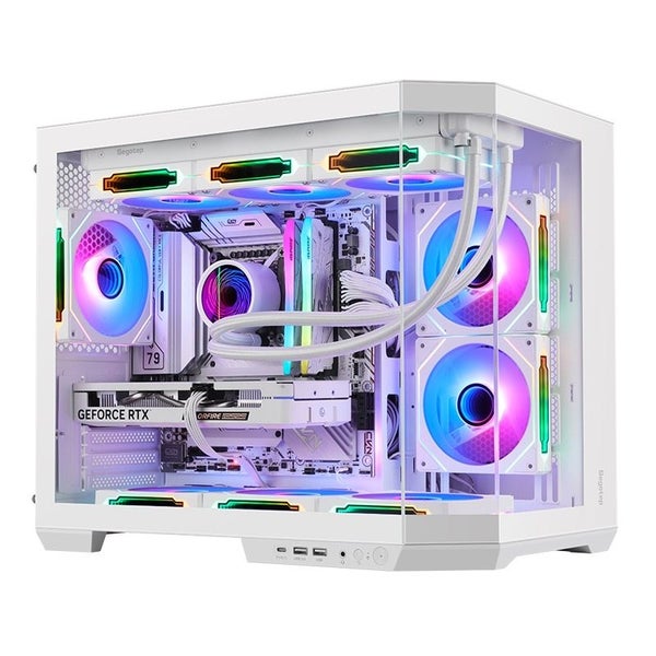 Segotep Lumi 3T Joint Glass Tower Case - White Carousel 1
