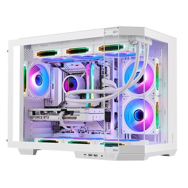 Segotep Lumi 3T Joint Glass Tower Case - White Carousel 2