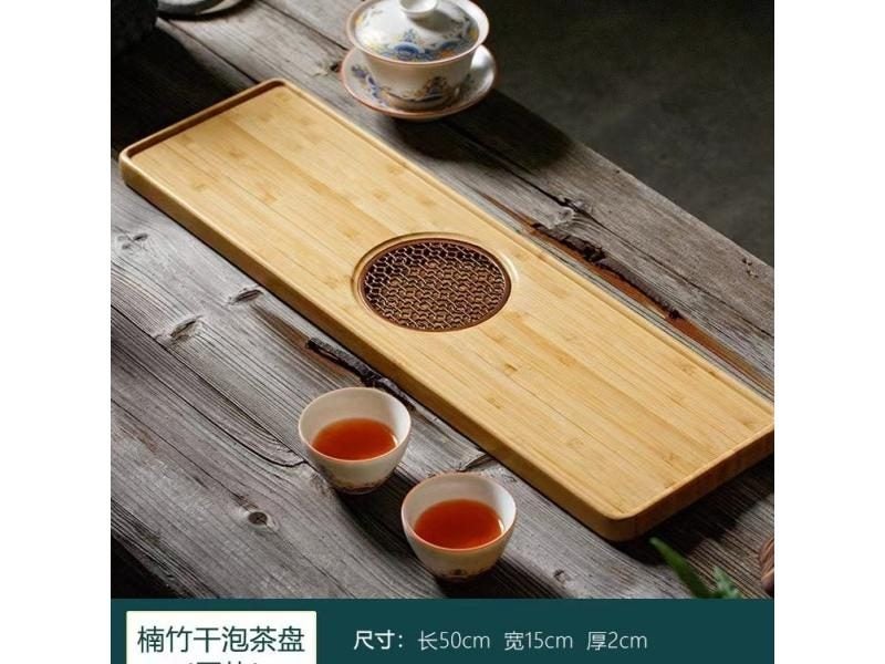 Walnut Tea Tray Copper Pad Rectangular Dining Table Plate Storage Tray Hotel Carousel 1
