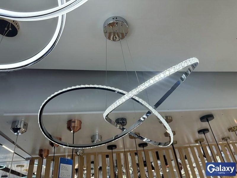 P360-65cm Modern LED Crystal Pendant Light Carousel 8