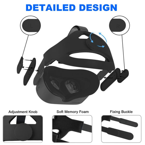 Replacement Head Strap Adjustable Headband Belt for Oculus Quest 2 VR Carousel 2