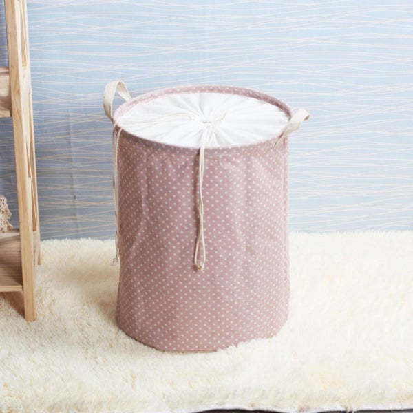 1pcs pink 35x45 18-inches Large Organize Baskets For Clothes Storage Drawst Carousel 1