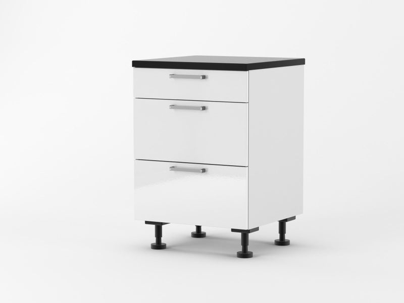 500mm wide 3 drawers base cabinet with DTC Runners Carousel 1