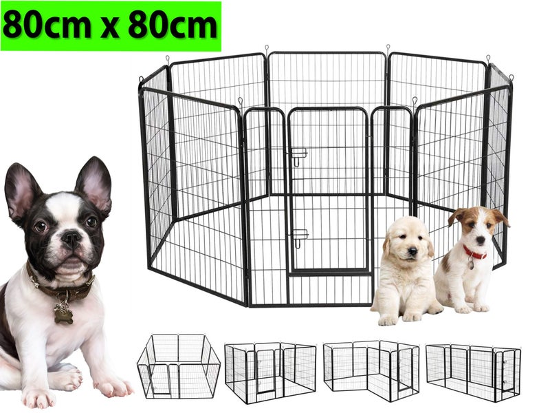 Indoor Outdoor Folding Metal Portable Puppy Exercise Pen Dog Carousel 2