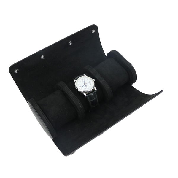 PU Leather Watch Roll Men Watch Holder With Slid In Out Organizer Men 3 Slots Carousel 2
