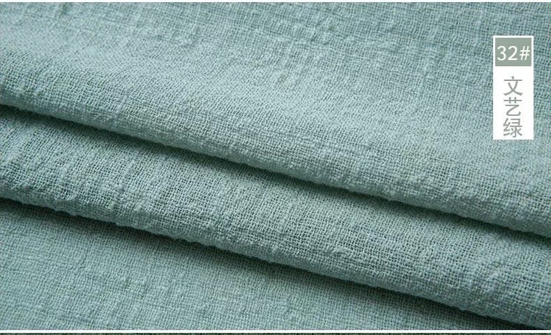 Solid Color Soft Thin Linen Cotton Fabric Organic Natural Flax For Sewing DIY Carousel 1