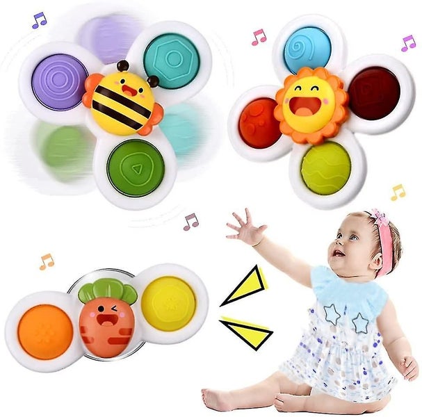 Suction Cup Spinner Toys, Sensory Spinning Top Toys For Toddlers 1-3 Year Old Carousel 1
