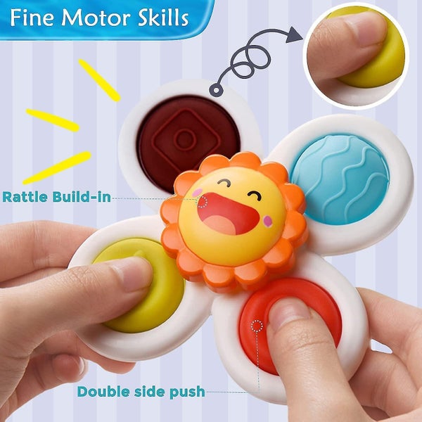 Suction Cup Spinner Toys, Sensory Spinning Top Toys For Toddlers 1-3 Year Old Carousel 2