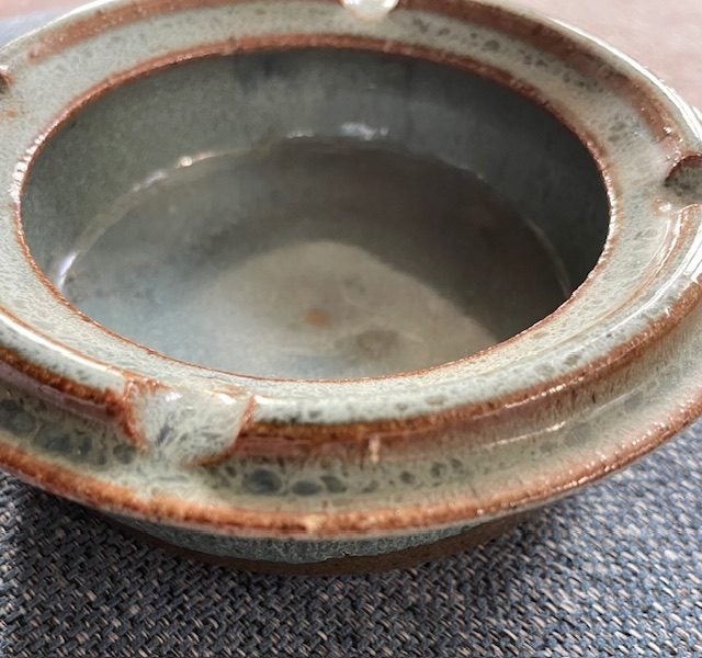 New Zealand Vintage Retro Blue Ceramic Ashtray Carousel 5