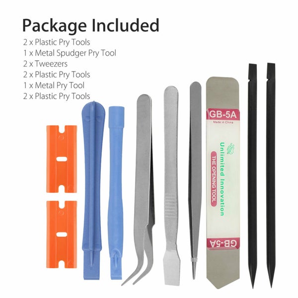 Cell Phone Repair Opening Pry Disassemble Tools Set Spudger Tweezer Kit Carousel 8