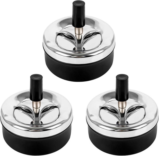 3pcs Closed Ashtray With Swivel Function Wind Ashtray With Lid Anti Smell Asht Carousel 1