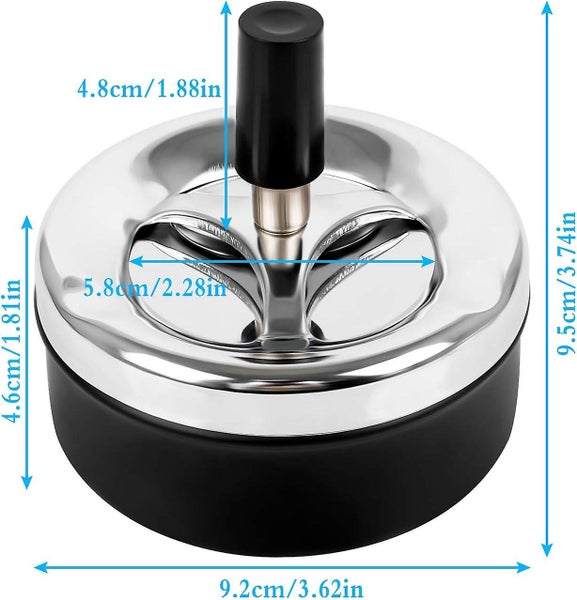 3pcs Closed Ashtray With Swivel Function Wind Ashtray With Lid Anti Smell Asht Carousel 2