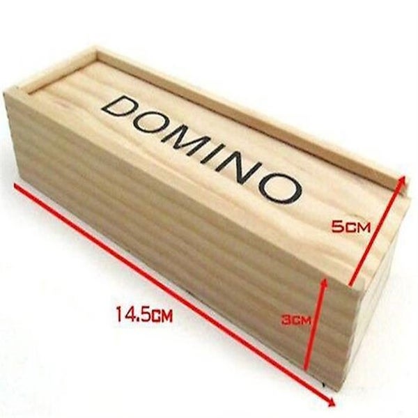 28pcs/set Wooden Domino Game Interesting Board Game Learning Wooden Cards Educ Carousel 5