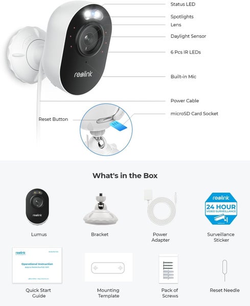 Reolink Lumus 2K/4MP Smart AI WI-FI Outdoor Camera Carousel 8