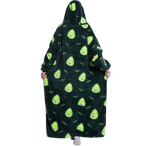 Adult Oversized Wearable Blanket Hoodie-Avocado Carousel 2