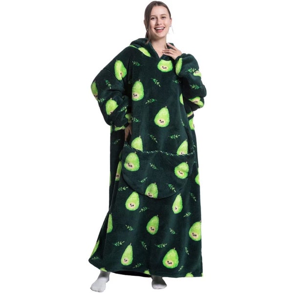 Adult Oversized Wearable Blanket Hoodie-Avocado Carousel 4