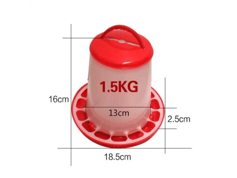 1.5/3/6KG Chicken Drinker Plastic Feeder Bucket Rooster Hen Drinking Kettle Carousel 1