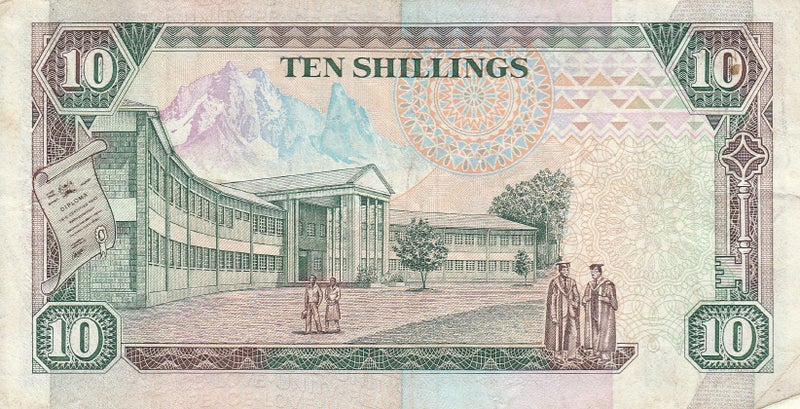 KENYA 1992 10 Shillings banknote gVF Carousel 1