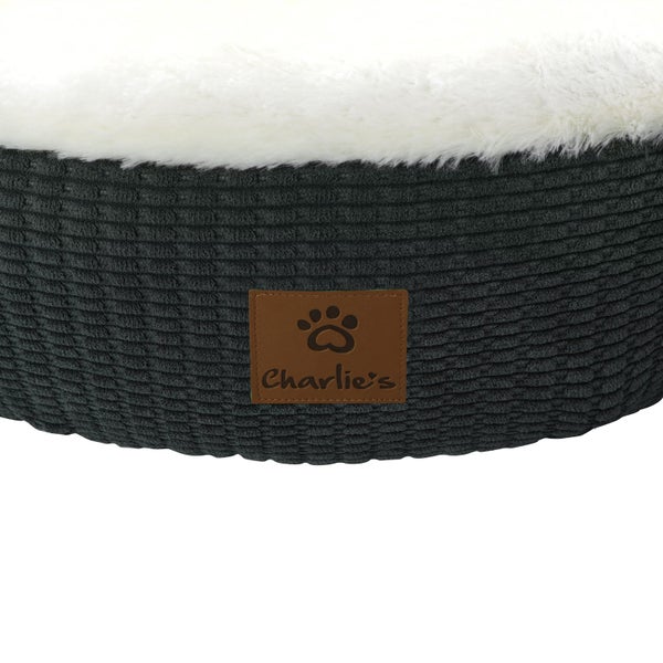 Charlie's Snookie Hooded Calming Dog Bed Charcoal Extra Large Carousel 15
