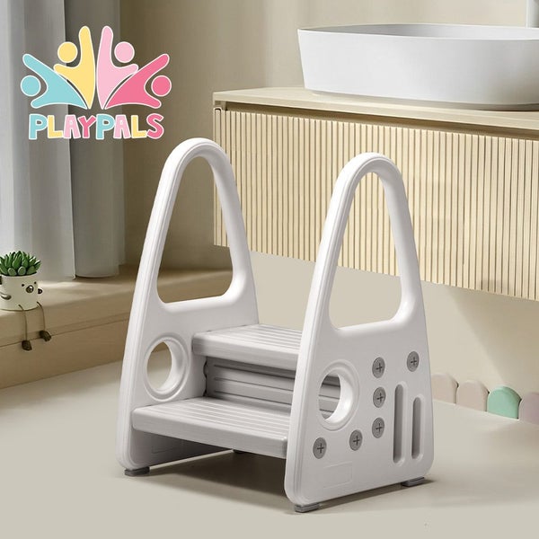 Playpals 2 Steps Toddler Step Ladder for Bathroom Sink Toilet Training Kitchen Carousel 1