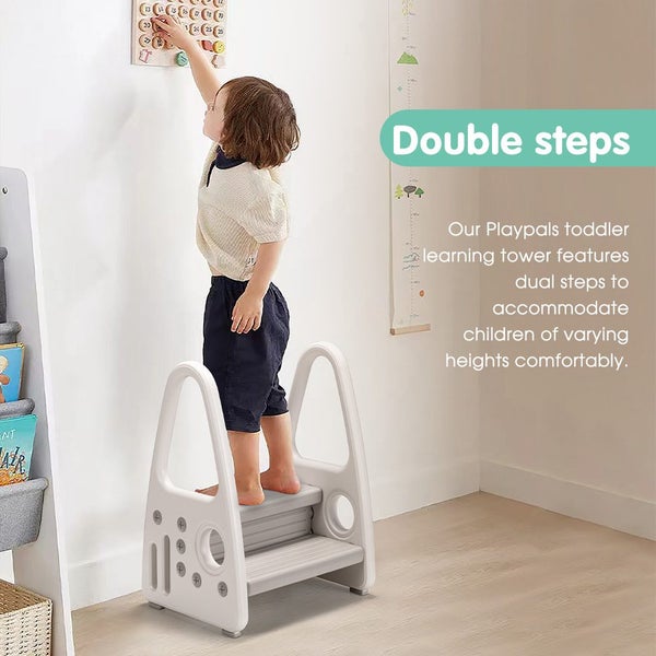 Playpals 2 Steps Toddler Step Ladder for Bathroom Sink Toilet Training Kitchen Carousel 2