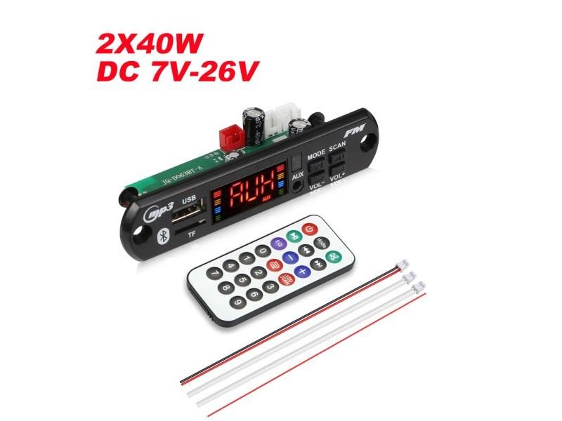 80W Amplifier MP3 Decoder Board 2x40W Bluetooth 5.0 Wireless Handsfree Call Carousel 1