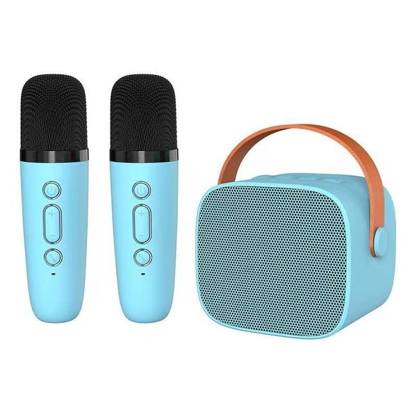 Wireless Bluetooth Karaoke Speaker with Microphone for Home Party KTV - Blue Carousel 1