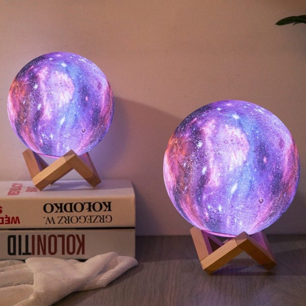 3D Starry Night Lamp with Remote, Touch Control, USB Rechargeable, 16 Colors Carousel 2