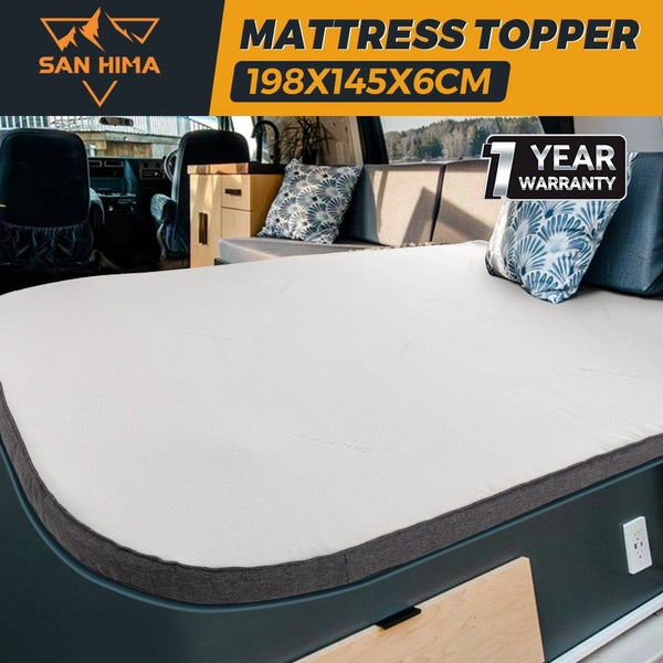 San Hima Caravan Mattress Topper Rounded Corner Queen Size Mat For RV Bed Carousel 1