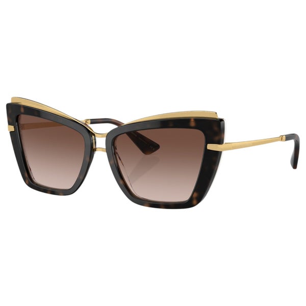 Womens Dolce & Gabbana Sunglasses DG4472 Havana On White Barrow Sunnies Carousel 1