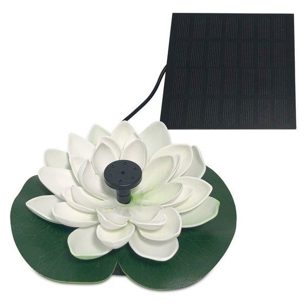 Lotus Leaf Solar Floating Fountain Pump with Panel for Garden Decor - Pink Carousel 2