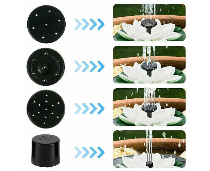 Lotus Leaf Solar Floating Fountain Pump with Panel for Garden Decor - Purple Carousel 5