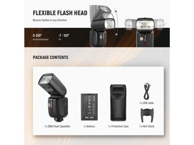 NEEWER 5600K 76Ws TTL Flash Speedlite For Canon Carousel 8
