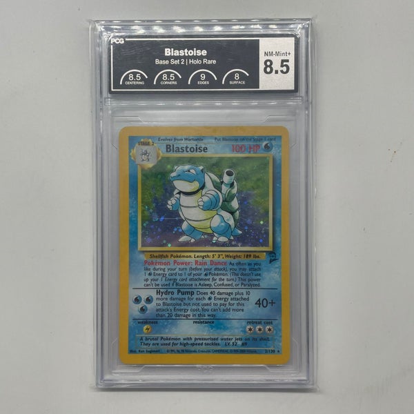 Blastoise PCG Graded Pokemon Card 8.5 Holo Rare 2/130 Carousel 1