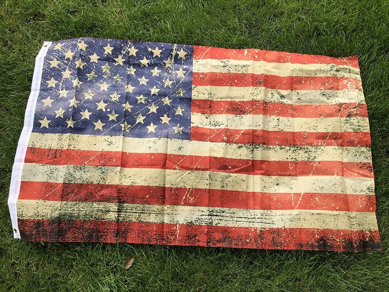 3x5Fts 90X150cm USA Vintage Style Tea Stained Old Antiqued American Carousel 2