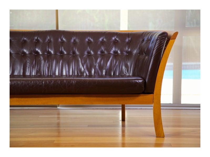 Danish Mid Century Leather Sofa By Stouby Carousel 2
