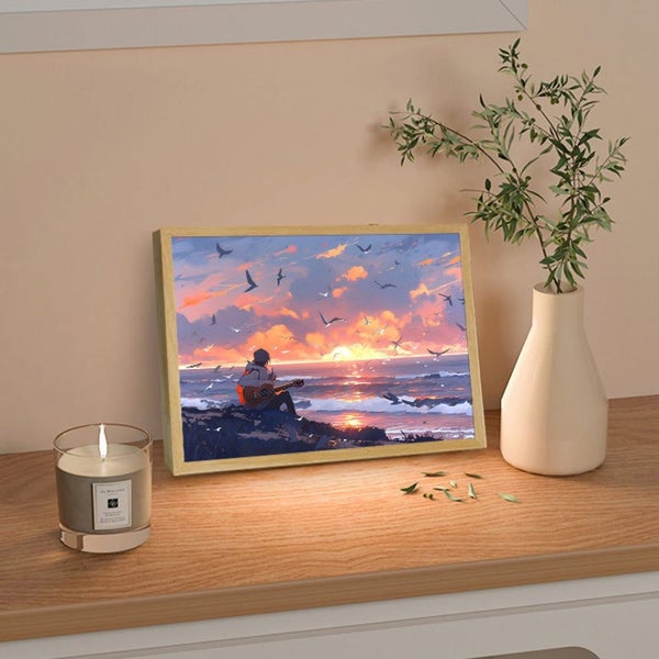 Comic Style LED Light Painting Modern Anime Home Gift Carousel 2