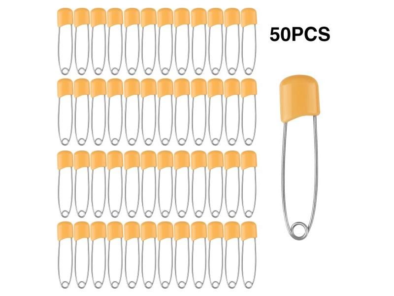 50Pcs 4/5.5cm Pins Plastic Head Cloth Diaper Pins Buckles Sewing Baby Safety Carousel 1