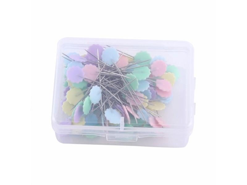 100Pcs/lot Flower Button Bowknot Sewing Pins For Quilting Carousel 1
